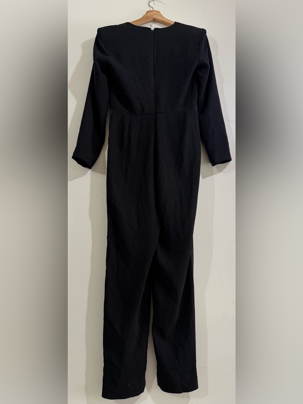 Maje Black Long-Sleeve Tailored Jumpsuit
